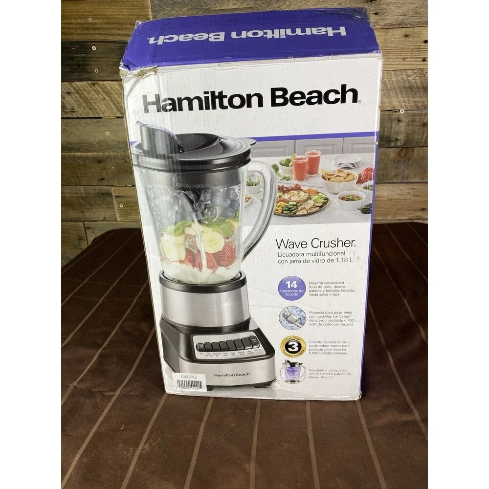 Hamilton Beach Wave Crusher 54221G Multi-Function Blender Black & Stainless
